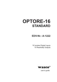 Optore-16 Optore-16 Standard Standard