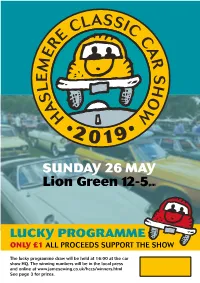 View a Pdf of the 2019 Show Programme