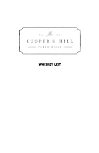 WHISKEY List
