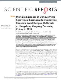 Multiple Lineages of Dengue Virus Serotype 2 Cosmopolitan Genotype