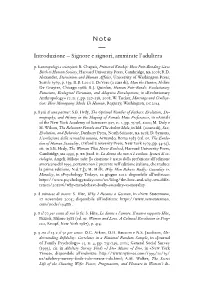 Note — Introduzione – Signore E Signori, Ammirate L’Adultera P