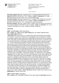 Sanctions Program: Myanmar: Verordnung Vom 17
