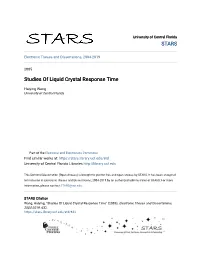 Studies of Liquid Crystal Response Time