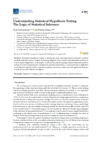 Understanding Statistical Hypothesis Testing: the Logic of Statistical Inference