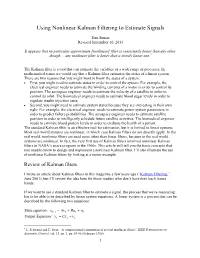 Using Nonlinear Kalman Filtering to Estimate Signals