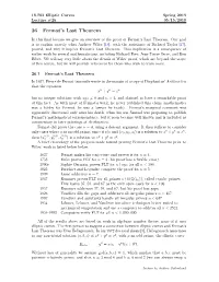 26 Fermat's Last Theorem