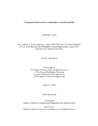Conceptual Framework for a Rapid Space Launch Capability By