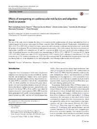 Effects of Exergaming on Cardiovascular Risk Factors And