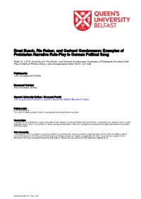 Ernst Busch, Rio Reiser and Gerhard Gundermann: Examples of Proletarian