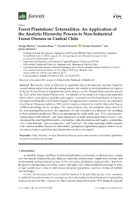 Forest Plantations' Externalities: an Application of the Analytic