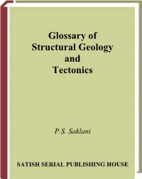 Glossary of Structural Geology and Tectonics