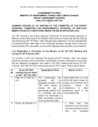 (Impact Assessment Division) Non-Coal Mining Sector *** S