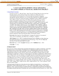 Language Development and Scaffolding in a Sino-American Telecollaborative Project