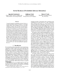 On the Hardness of Probabilistic Inference Relaxations∗