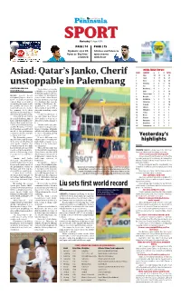 Qatar's Janko, Cherif Unstoppable in Palembang