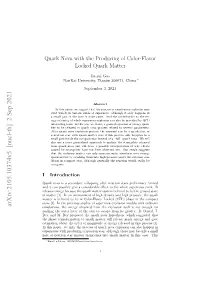 Quark Nova with the Producing of Color-Flavor Locked Quark Matter