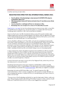 Registration Open for Vbl International Series 2021 En