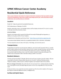 Residence Quick Reference