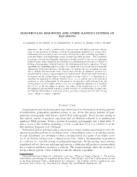 Semi-Regular Sequences and Other Random Systems of Equations