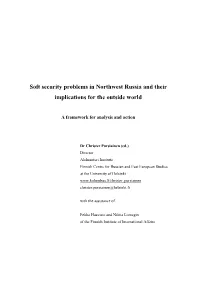 Soft Security Problems in Northwest Russia and Their Implications for the Outside World