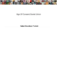 Age of Consent Soviet Union