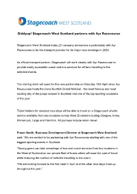 Giddyup! Stagecoach West Scotland Partners with Ayr Racecourse