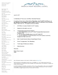 June 8, 2017 to Members of Trans