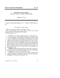 Senate Concurrent Resolution No. 17
