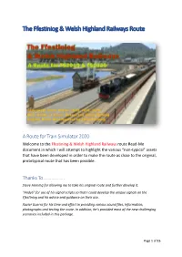 The Ffestiniog & Welsh Highland Railways Route