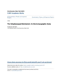 The Velopharyngeal Mechanism: an Electromyographic Study
