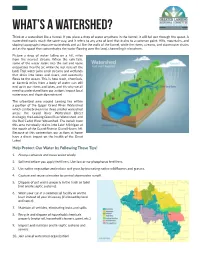 What's a Watershed?