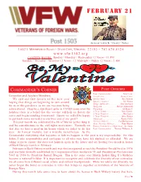 2/21-VFW Newsletter (Page 1)