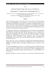 314 Spatial and Temporal Changes of the Greenery of Colombo City