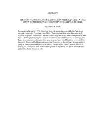 Abstract Ethnic Divisions in a Globalizing Latin American