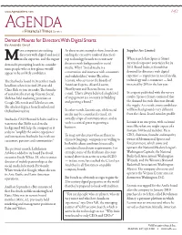 Demand Mounts for Directors with Digital Smarts