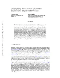 Geoseq2seq: Information Geometric Sequence-To-Sequence Networks