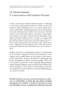 Global Finitude a Conversation with Graham Harman