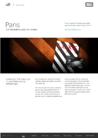 How Does the Song Go? “I Love Paris in the Springtime…' Citi Presents Luxe City Guides