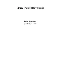 Linux Ipv6 HOWTO (En)