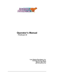 Operator's Manual