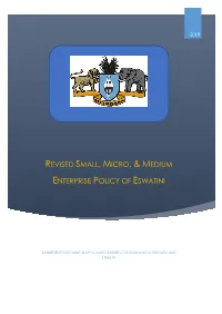 Revised Small, Micro, & Medium Enterprise Policy of Eswatini