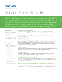 Sophos Mobile Security