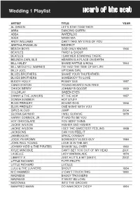 Wedding 1 Playlist
