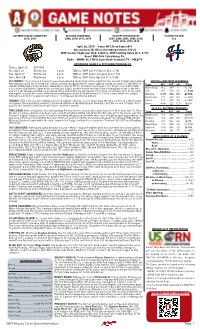 2019 Altoona Curve Game Information Page 1 2019 CURVE MEDIA GUIDE