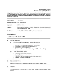 Argyll and Bute Council Planning and Regulatory Services Delegated Or Committee Planning Application Report and Report of Handli