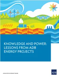 Knowledge and Power: Lessons from Adb Energy Projects