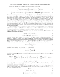 The Euler-Maclaurin Summation Formula and Bernoulli Polynomials R 1 Consider Two Diﬀerent Ways of Applying Integration by Parts to 0 F(X)Dx