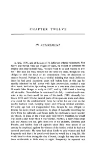 Chapter Twelve in Retirement
