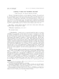PARTIAL CUBES and CROSSING GRAPHS∗ 1. Introduction. a Partial