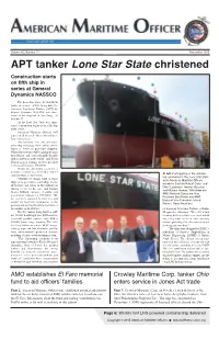 APT Tanker Lone Star State Christened